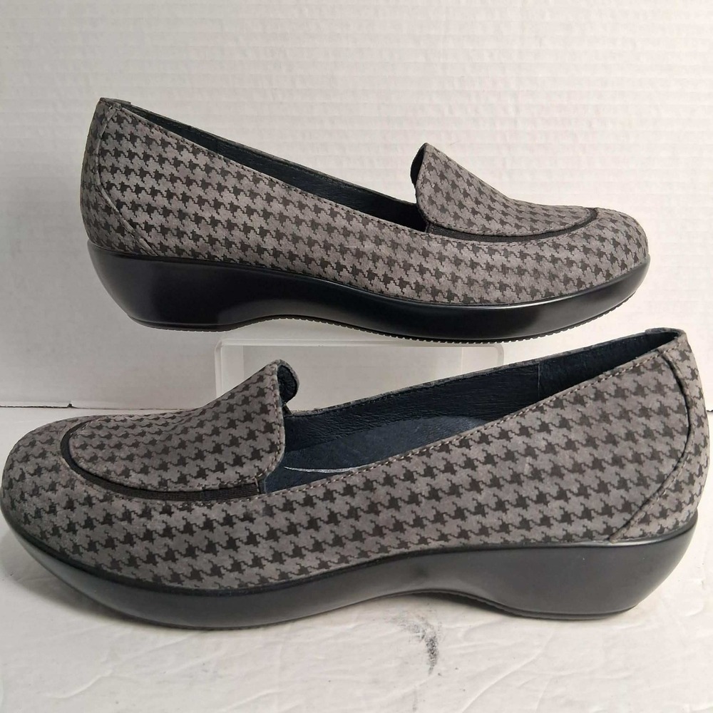 Dansko Debra Houndstooth Loafer Flats Comfort Shoes Women‎ Size 37 EU 6.5 US